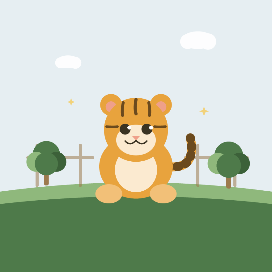 Bobo lives in the zoo. He walks around freely here.