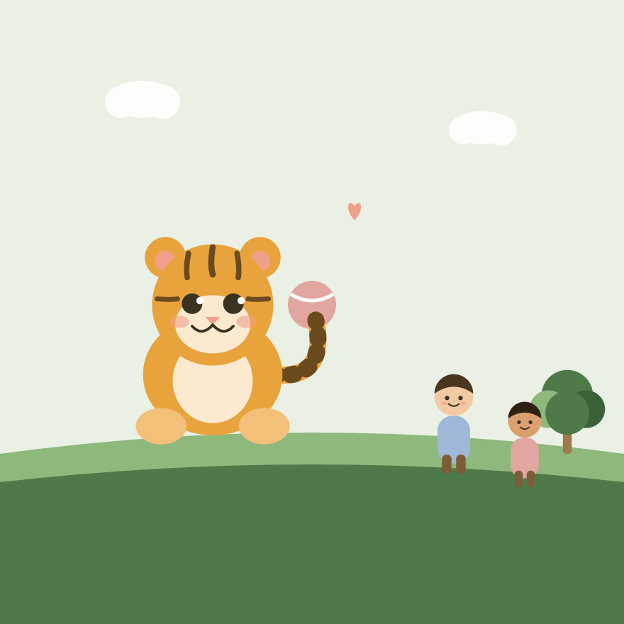 The children see Bobo. Bobo plays games with them.