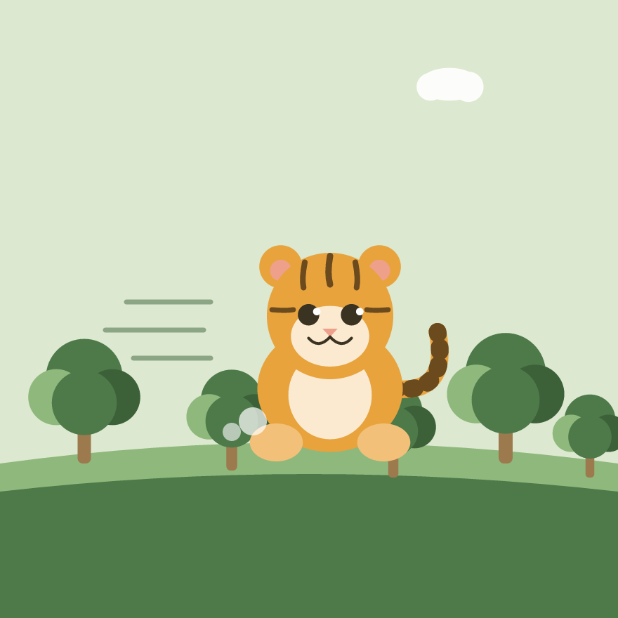 Bobo is in the forest now. He runs very fast.